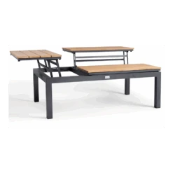 Flip-Up Coffee Tafel - 120 X 79 X 42 Cm - Teak -Gardenas Winkel flip up coffee tafel 120x79x42 cm teak 3