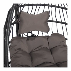 Hangstoel Norway - Inklapbaar - Zwart/Bruin -Gardenas Winkel hangstoel norway inklapbaar zwart bruin 6