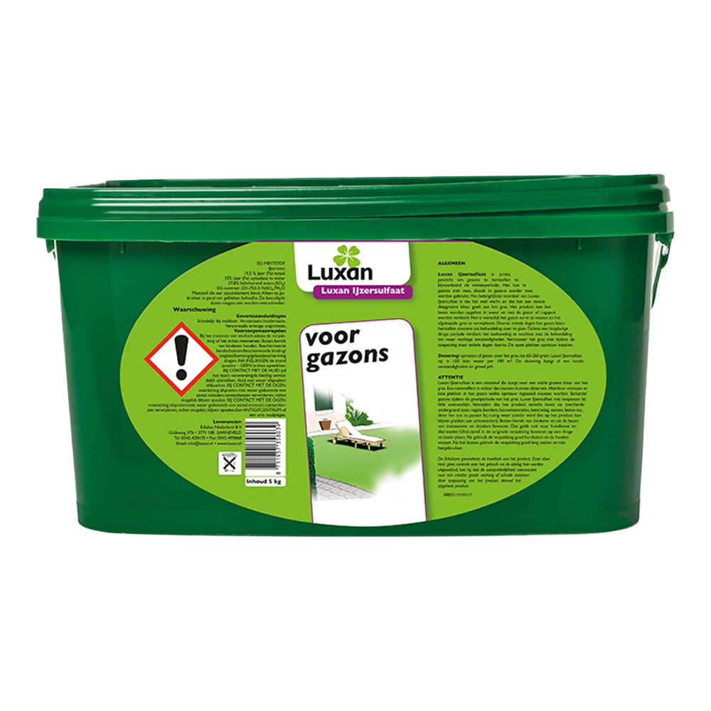 Luxan IJzersulfaat 5kg - Onkruid En Aanslag 1 Luxan IJzersulfaat 5kg - Onkruid En Aanslag