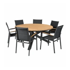 Omnigo Dining Tafel - 150 U00d8 Cm - Teak 5 Omnigo Dining Tafel - 150 U00d8 Cm - Teak -Gardenas Winkel omnigo dining tafel 150 cm teak 3