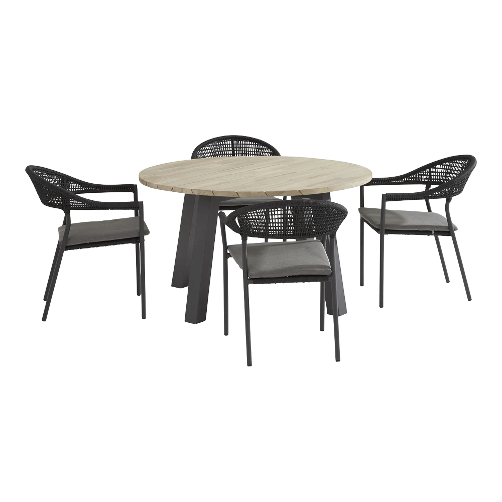 Sienna Dining Stoel - Grijs - Incl. Kussen 5 Sienna Dining Stoel - Grijs - Incl. Kussen - Afbeelding 5